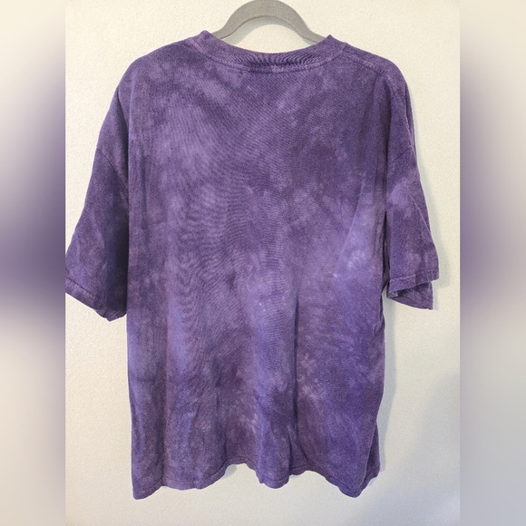 Mountain American Native Indian Snow WOLF AOP Grunge Shirt Mens Size XL  Tye Dye - Picture 2 of 7